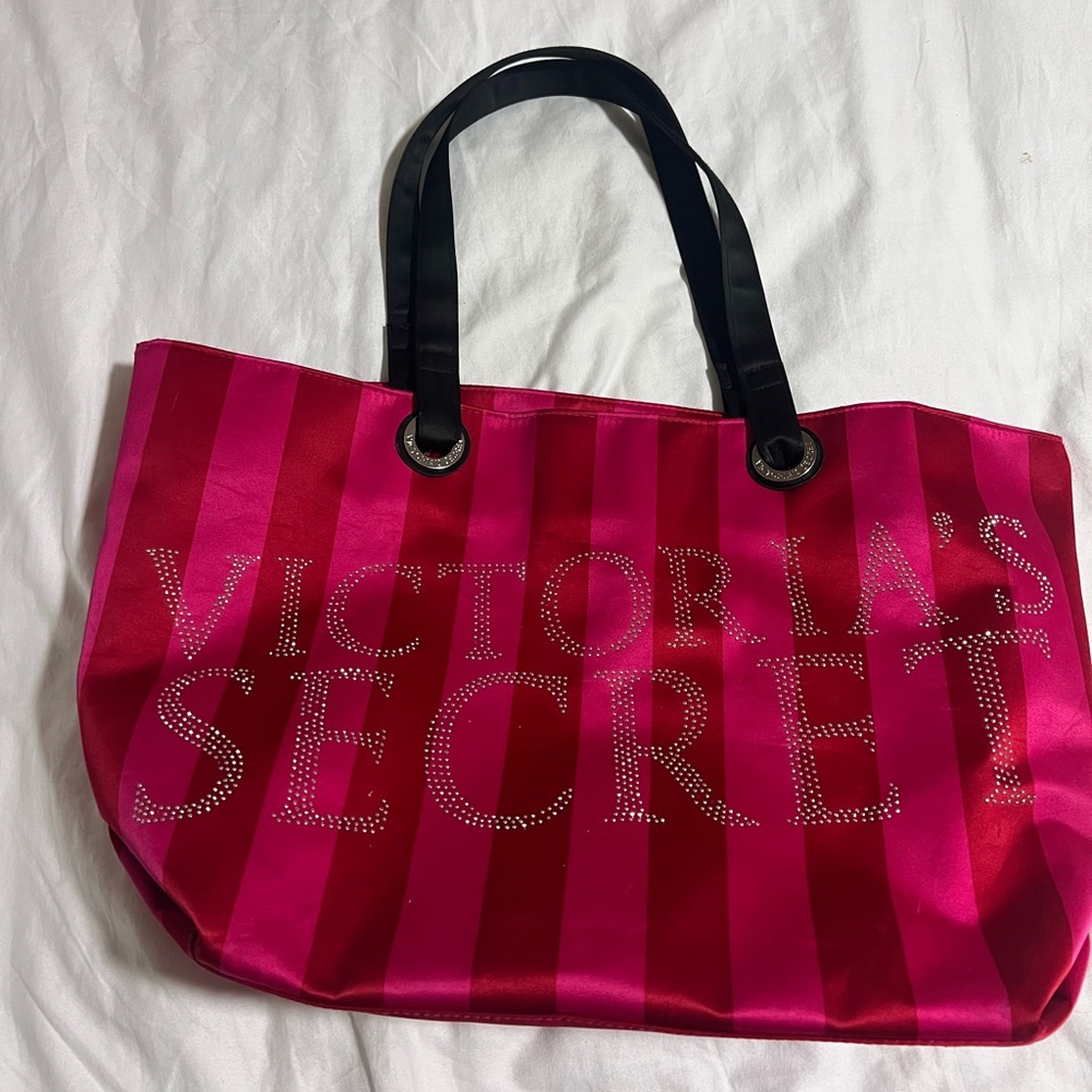 Victoria's Secret Pink and Black Tote Bag